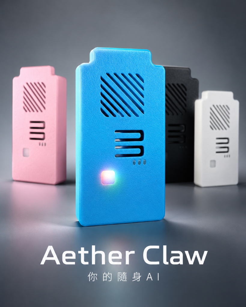 AetherClaw 產品四色外殼